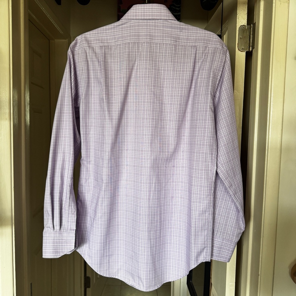 Men’s Purple Lorenzo Uomo Button Down Long Sleeve Shirt - Picture 2 of 3